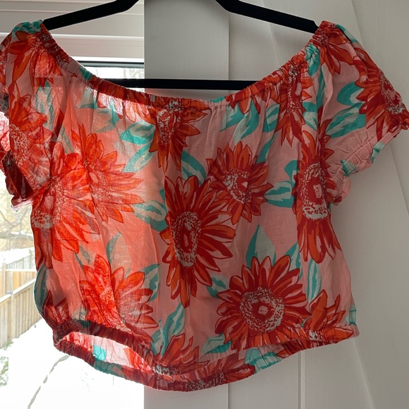 Aerie puff sleeve crop top - Picture 2 of 3